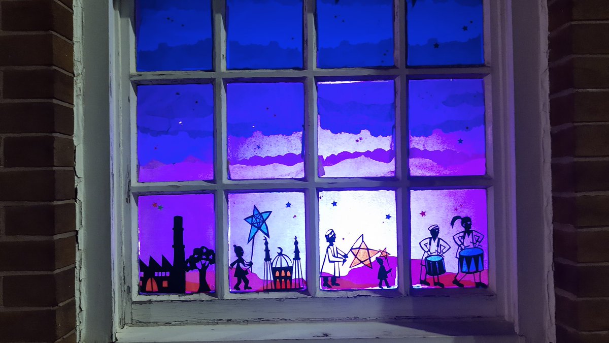 BureauBlackburn's tweet image. It&apos;s the @BBFestofLight Festival @ Home tonight. We love sharing a building with the festival and they&apos;ve brought colour and joy to our windows for the festival. @Blackburn_BID