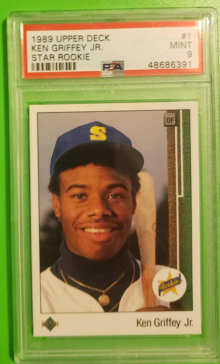 vintage_breaks's tweet image. Win this #KenGriffeyJr rookie!

When we reach 6K followers, we'll give away this 1989 UD PSA 9 #GriffeyJr in honor of #TheKid's birthday!

1) FOLLOW
2) RT

At 6K, we will random all RT for the 🐐 RC! We'd ♥ to reach by 12/6 for our BIG EVENT; win here: event.vintagebreaks.com