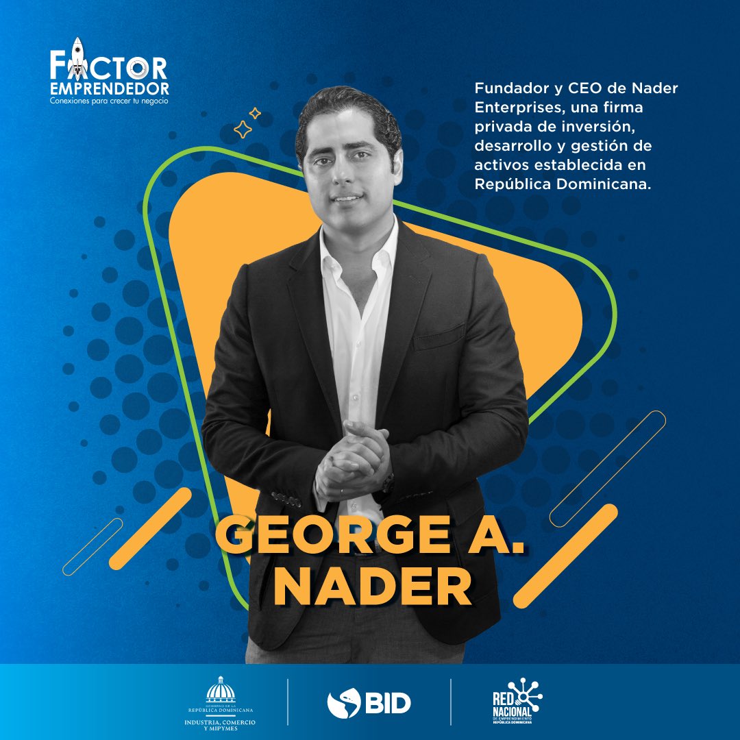 ¡CONECTA CON EL INVERSIONISTA!🙌 Regístrate para un Speed Dating💡 con George Nader, donde podrás ser uno de los elegidos para recibir 👉inversión o acompañamiento para el éxito de tu negocio. ⁣
⁣ 
Regístrate aquí: bit.ly/FactorEmprende…