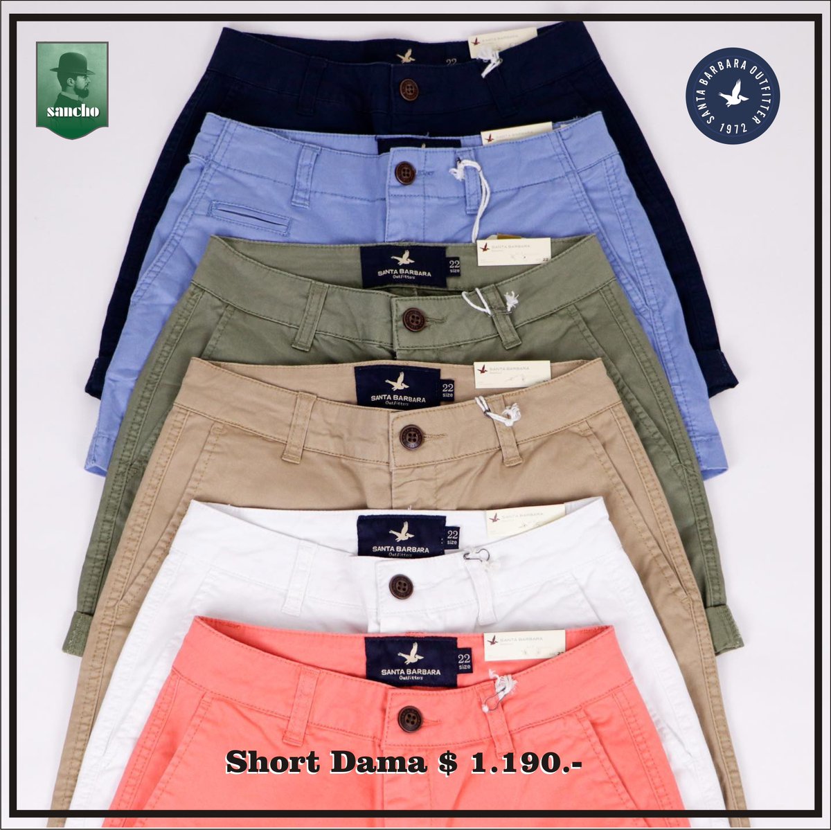 Sanchocentro's tweet photo. Shorts de dama a $ 1.290.- 🤩
#santabarbara
#sancho
#masopciones
#verano2020 https://t.co/v4W1UYJNiV