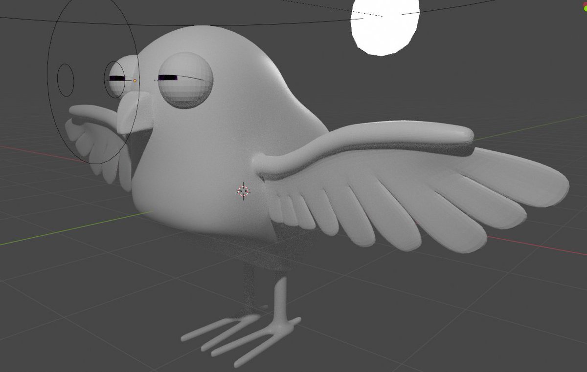 MonkeyFratHouse's tweet photo. From Nug to Fluff, my baby chick is here! I've never rigged a bird before so this will be interesting 
#screenshotsaturday #Blender3d https://t.co/X5mVDWieAl