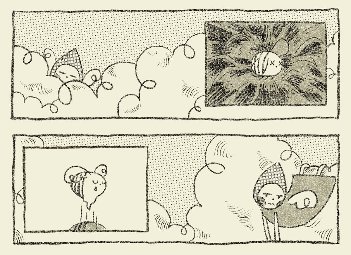 A very tiny comic about a bored angel & an unlucky little bee ??? 