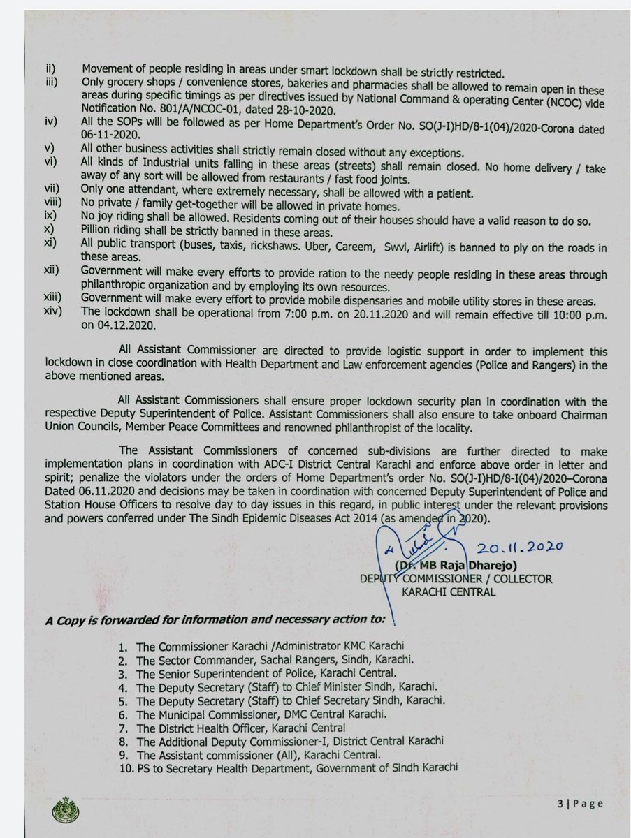 imran_sidra's tweet photo. #Covid19 #SmartLockdown and #MicroSmart Lockdown imposed for 2 weeks in District Central Karachi !
Karachi Waloon.... #WearMasks follow SOPs and Stay Safe.
More than 110 active cases in District central. https://t.co/RUvzKxfReB