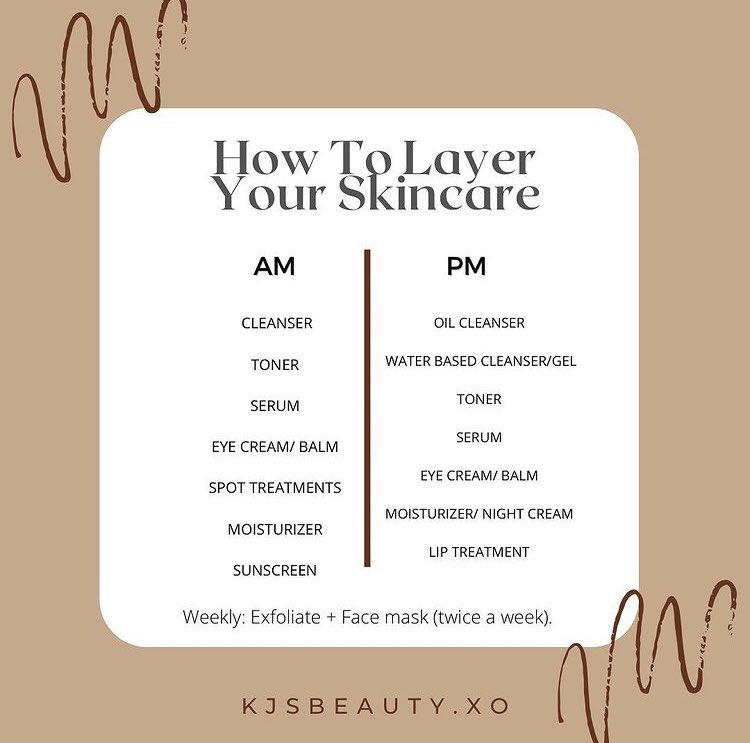 #skincaretip on how to layer your skincare 🌿 head over to Instagram.com/kjsbeautyxo for more 🙌🏾🙌🏾