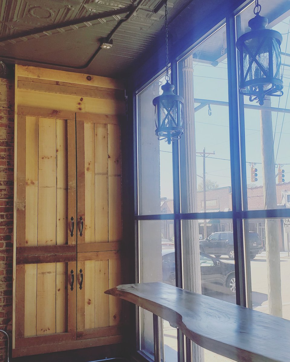FranklintonDev's tweet photo. It's all about the details! We had these lighting fixtures outside the coffeshop but what fun is designing if you can't switch things up? We think they look amazing over the bar instead! What do you think?
#developfranklinton https://t.co/oP03iqrtXk