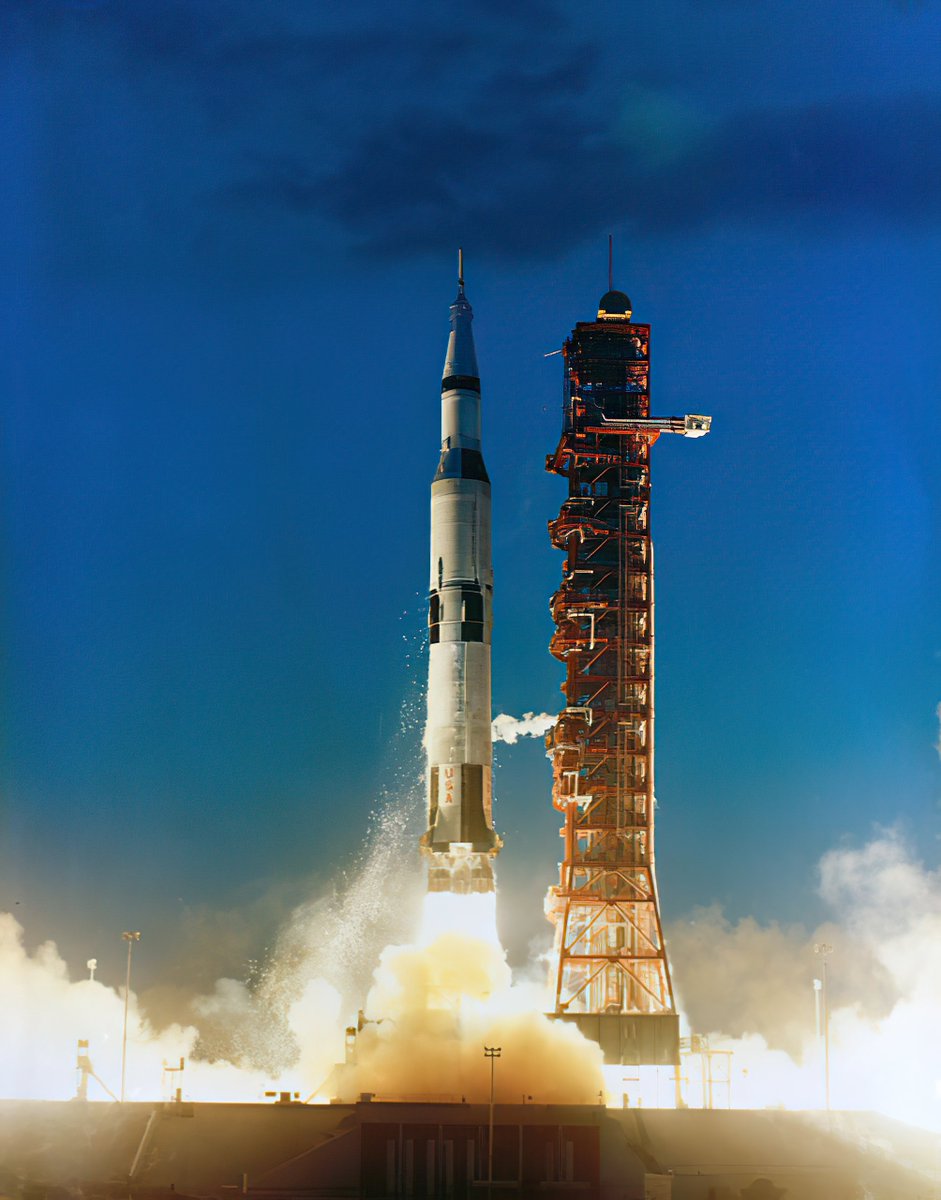 The first mission to launch from 39A was Apollo 4 on 1967-11-09. As of right now, 39A has seen 116 launches.Image taken from  https://flic.kr/p/Nu6rGB  and upscaled 4x.