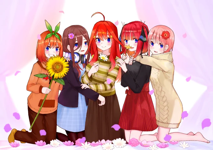 五つ子ちゃん #五等分の花嫁 #中野一花 #中野家 #中野四葉 #中野二乃 #中野三玖 #中野五月 https://t.co/Rakj2WCZ9g 