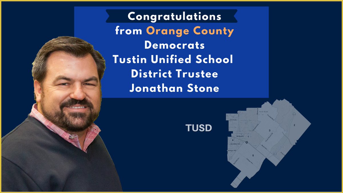 LagunaBeachDems's tweet photo. Congratulations Tustin Unified School District Trustee-elect Jonathan Stone.
@DPOC @TustinDems @ocregister #JonathanStone #TrusteeStone #TUSD #TustinUnified #TustinUnifiedSchoolDistrict #PublicEducation #Teachers #Students #Leader #Leadership #ElectedOfficial https://t.co/1hnUK3TTob