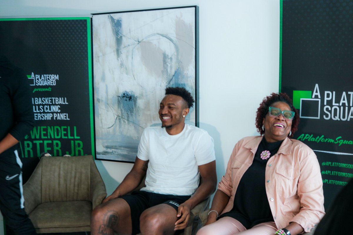 PlatformSquared's tweet photo. Check out the behind the scenes photos of our inaugural event from last Saturday! We had a great time hosting a virtual youth basketball clinic and leadership panel with our founder @wendellcarter34 and his parents. Watch the video here: https://t.co/jOZ82ix5zu #aplatformsquared https://t.co/EFLFmWk8Zq