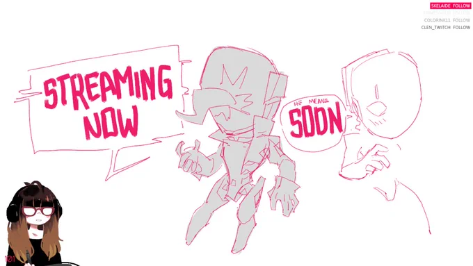 Chill stream time! Can Sarah draw something cute challenge while I try to design charms/stickers ✨https://t.co/FimCwrZuH8✨ 
