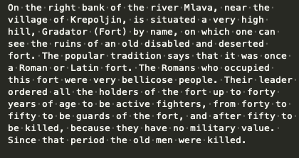 So whether Romans practiced senicide, and whether the Greeks practiced it before them as a custom, is debatable. But there is actually a legend in Serbia that blames the custom of Lapot squarely on the Romans...