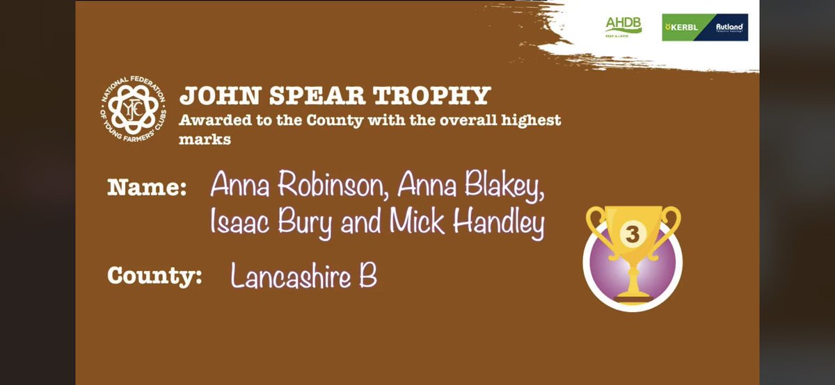 BlakeyAnna's tweet photo. Team work seriously does make the dream work!!! Super proud of @SlaidburnYFC cracking results! 🏆💚 just missing the night out that usually goes with the Live and Carcass judging at winter fair! 🤪 @LancashireYFC @NFYFC https://t.co/CBvpWJE0OO