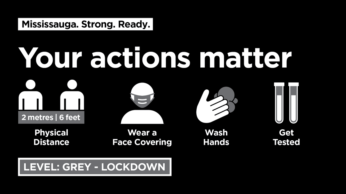 citymississauga's tweet photo. For #Mississauga to fully recover, we need your support. There are things we can all do to help slow the spread: wash your hands frequently, wear a face covering, maintain physical distance, only go out for essential services, stay home if you're ill: https://t.co/7bpA8CezdB https://t.co/wIAZI2q4wW