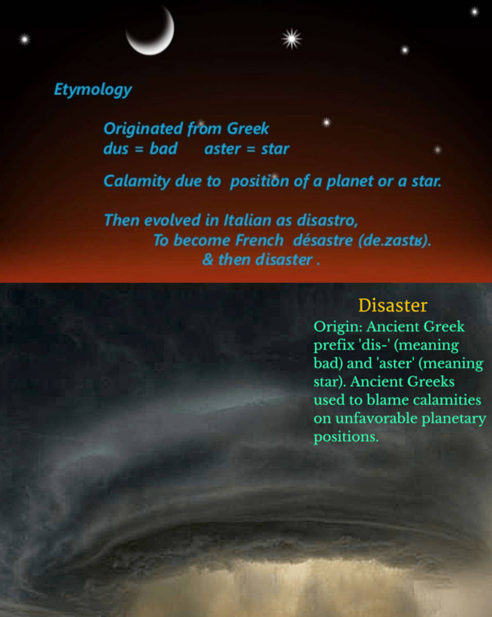 electrobleme's tweet photo. Oh God, not another disastar to befall us!: Why are the words disaster and catastrophe linked to and inspired by those tiny remote dots of light in the heavens? What on Earth can those minuscule planetary ‘stars’ do to humans and other planets? Both the… https://t.co/4rc5asILQB https://t.co/2v75v2pNdU