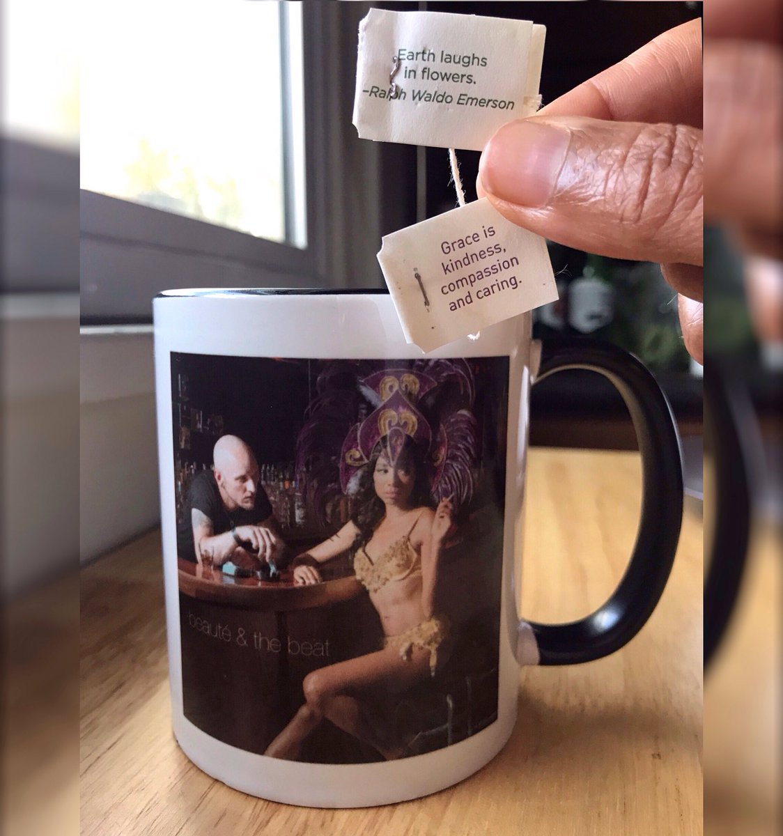 Today’s Tea brought to you by Beauté &amp; The Beat.💙 Merch available at beauteandthebeat.com 🎧 Mug photography by Rollence Patugan 📷 #todaystea #saturdayvibes #beauteandthebeat #deepbluesummer #merch