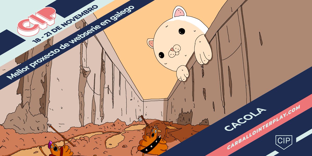 InterplayFest's tweet photo. 🏆 #Interplay2020 ➤ Premio ao mellor proxecto de webserie en galego para #Cacola, un proxecto de webserie de animación 2D dixital de @DavidFidalgOmil. https://t.co/YIgl7mGdYh