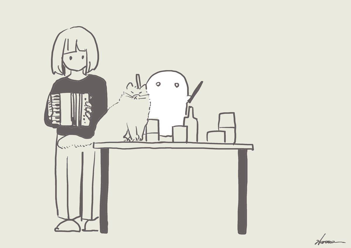 かまえるおばけ Ghost is ready. 