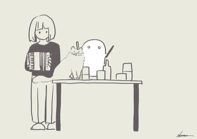 かまえるおばけ Ghost is ready. 