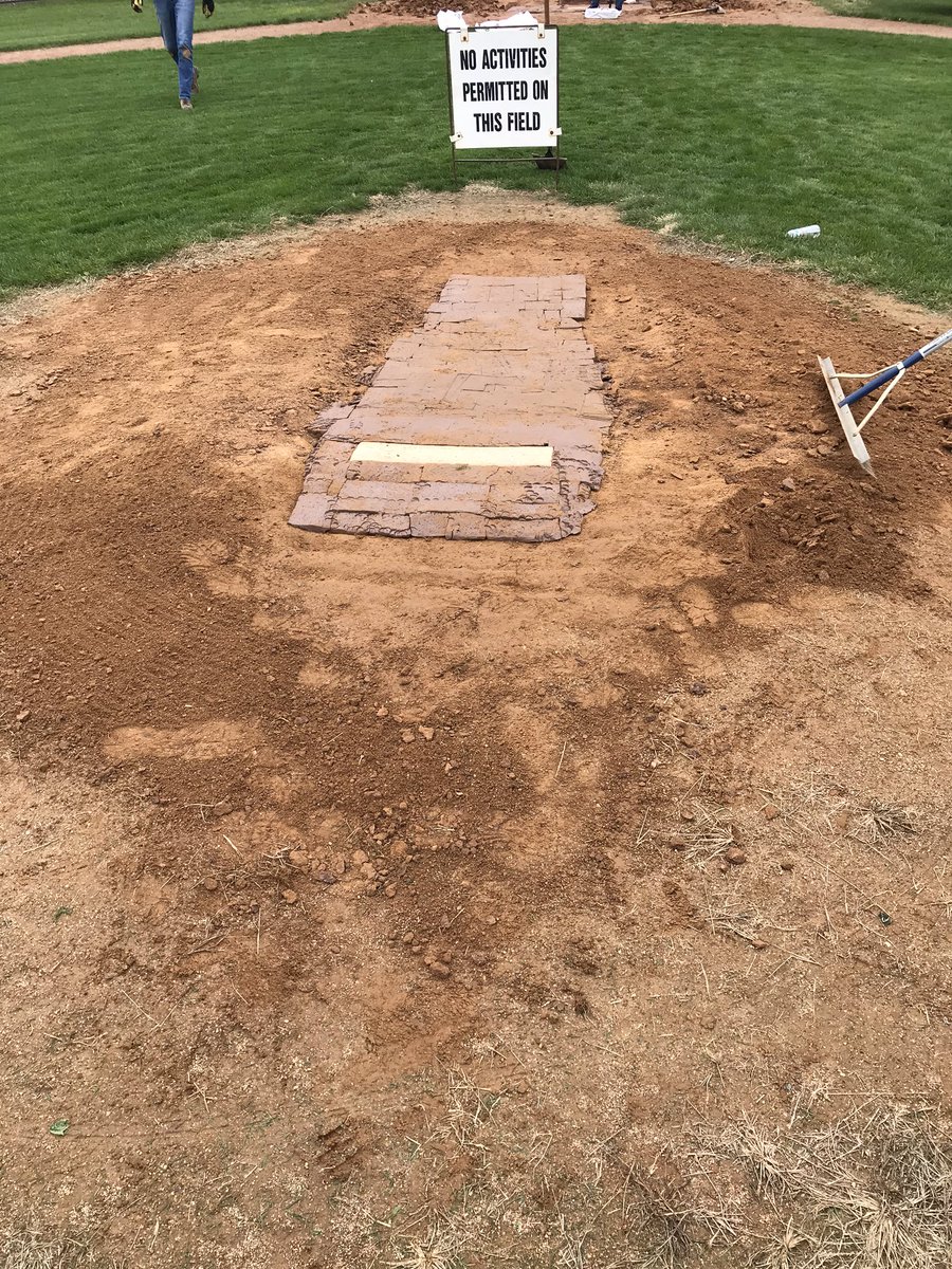 BaseballWarwick's tweet photo. Appreciate the support from @WarwickWarriors @WTBABaseball &amp; WBPA with our mound &amp; batter boxes rebuild. Also, players investing their sweat equity into a project that benefits their teammates now and in the future is a staple for our program. #ACE #claybricks #sandbox #bigdig https://t.co/gCfB4OFMvH