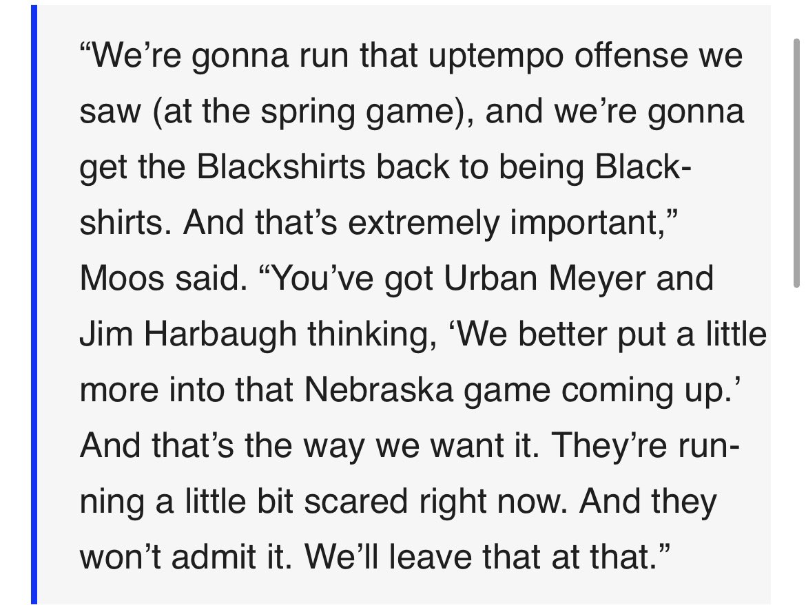 Remember when Bill Moos hired Scott Frost & took a “victory” lap about it? Ohio State & Michigan running scared and all?