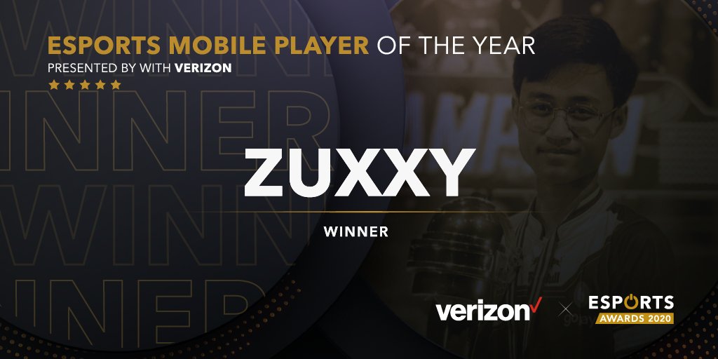 The first ever winner of the Esports Mobile Player of the Year Presented by <a href="/Verizon/">Verizon</a> is <a href="/bagas_zuxxy/">bagas</a>

#EsportsAwards