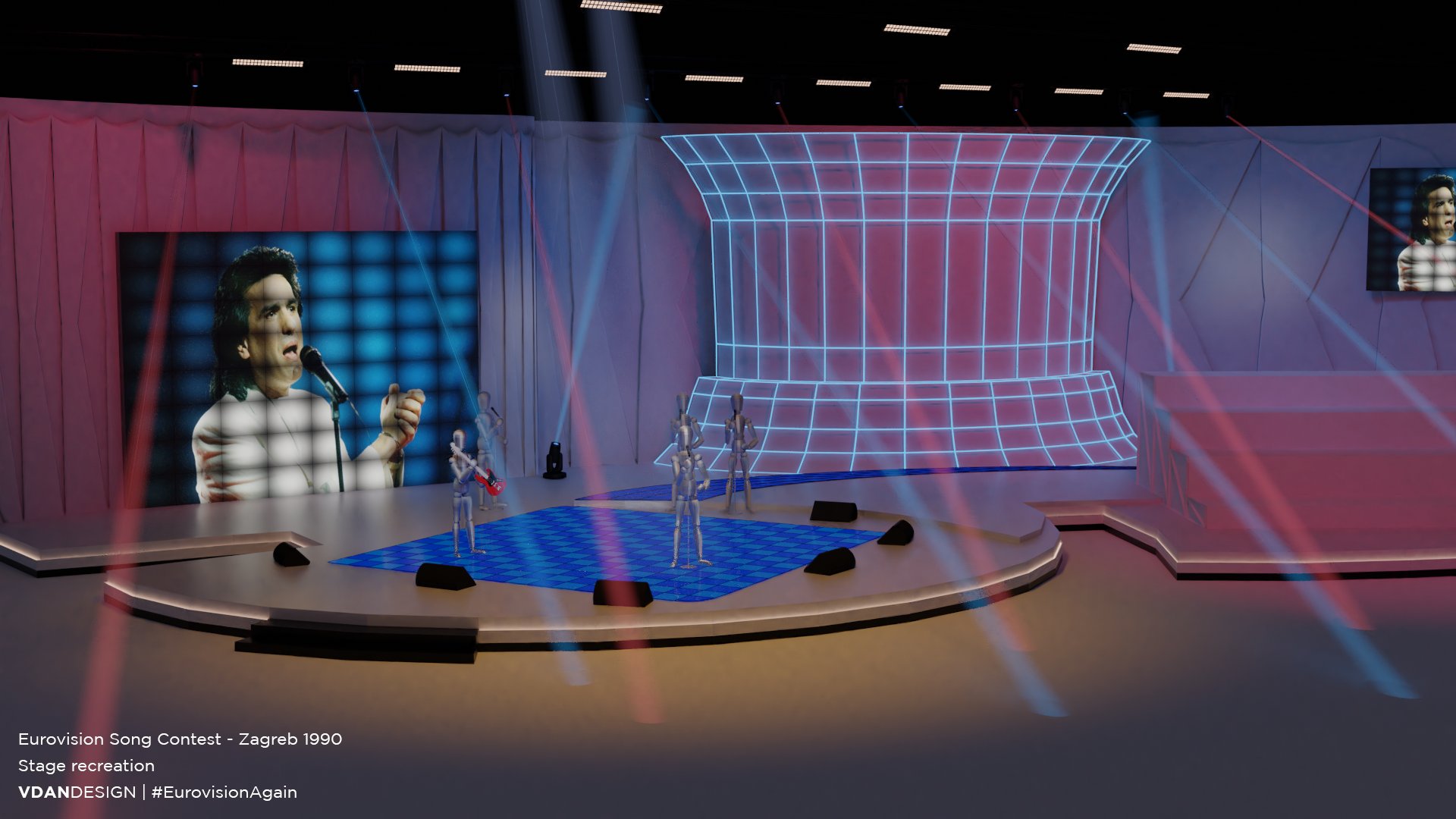 Dan | 🇸🇪🇫🇮🇦🇹 on Twitter: "Voting has begun, and therefore, it's time  to post the stage recreation! This month, of the 1990 #Eurovision stage in  Zagreb. Feedback is as always much appreciated:) #