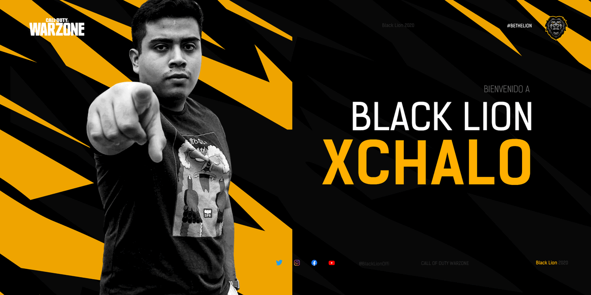 BIENVENIDO <a href="/xchalo_/">Chalino</a>  A BLACK LION!!!!🦁🦁
El tercer integrante revelado es xCHALO, acompaña a este creador de contenido en todos sus streams y disfruta pasar un rato conquistando en todos los juegos como lo haría un verdadero león. 🦁🦁 

#BETHEBEST #BETHELION