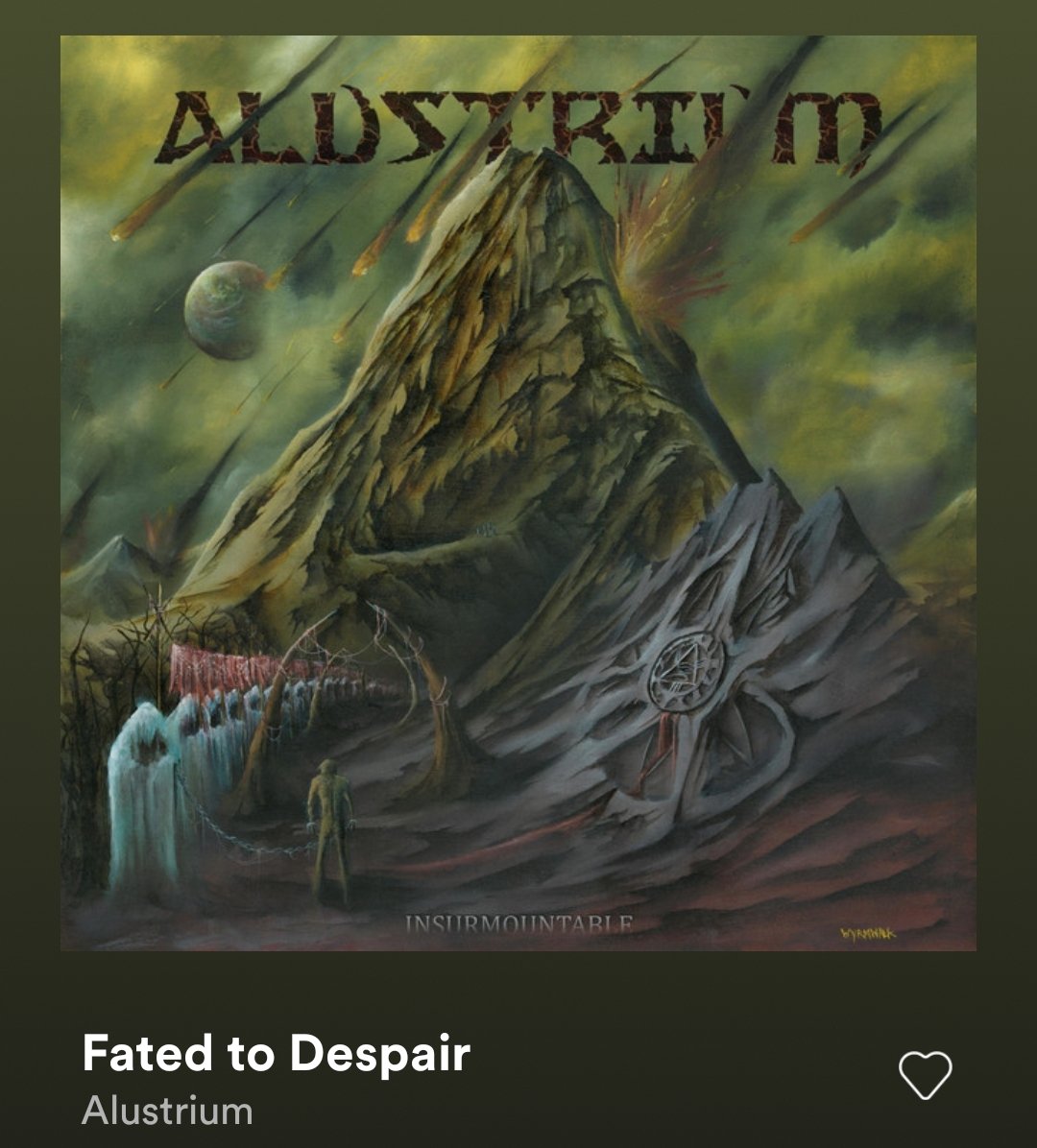 Adracom's tweet image. 9/10 🤘🏻

#Insurmountable amazing progressive/technical death metal EP #Alustrium

#FatedToDespair