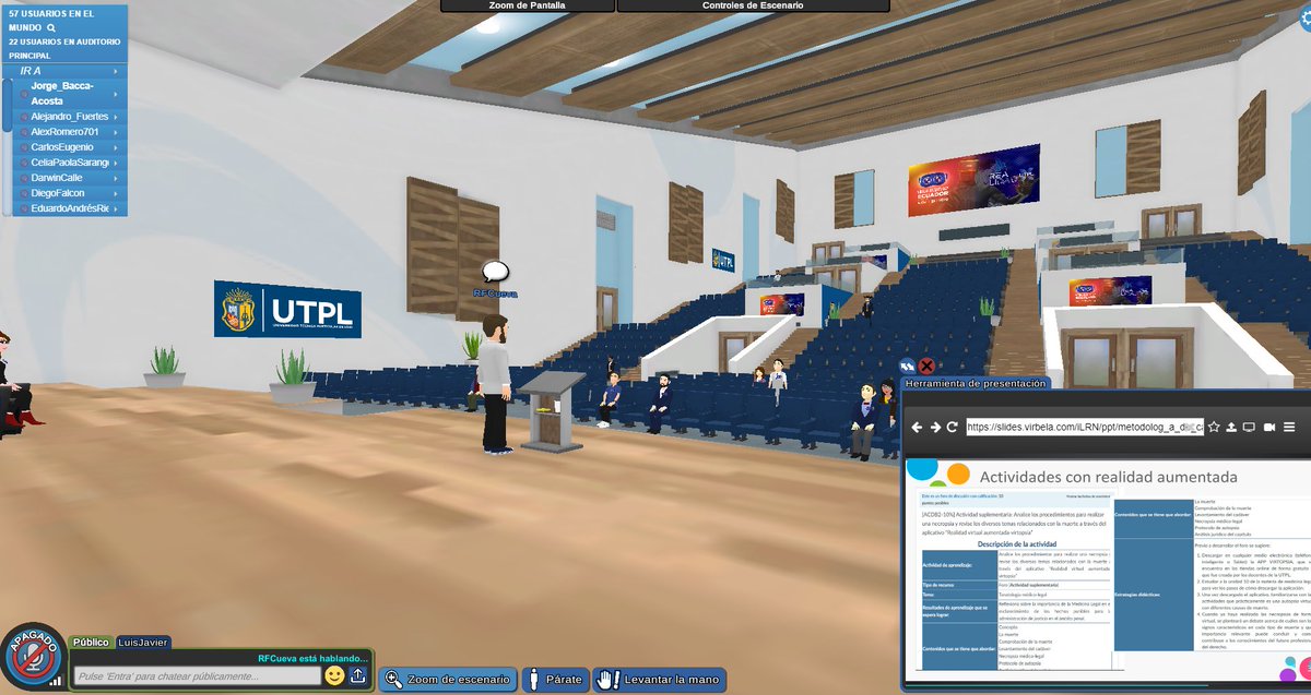 jorgeluisbacca's tweet photo. A esta hora participando en el panel "Metodologías activas con Realidad eXtendida (RX)" y escuchando la charla de la aplicación Virtopsia. #VRDay2020 #VRDayEc2020 #VR #realidadaumentada #RealidadVirtual @utpl https://t.co/7WpMGAdefZ