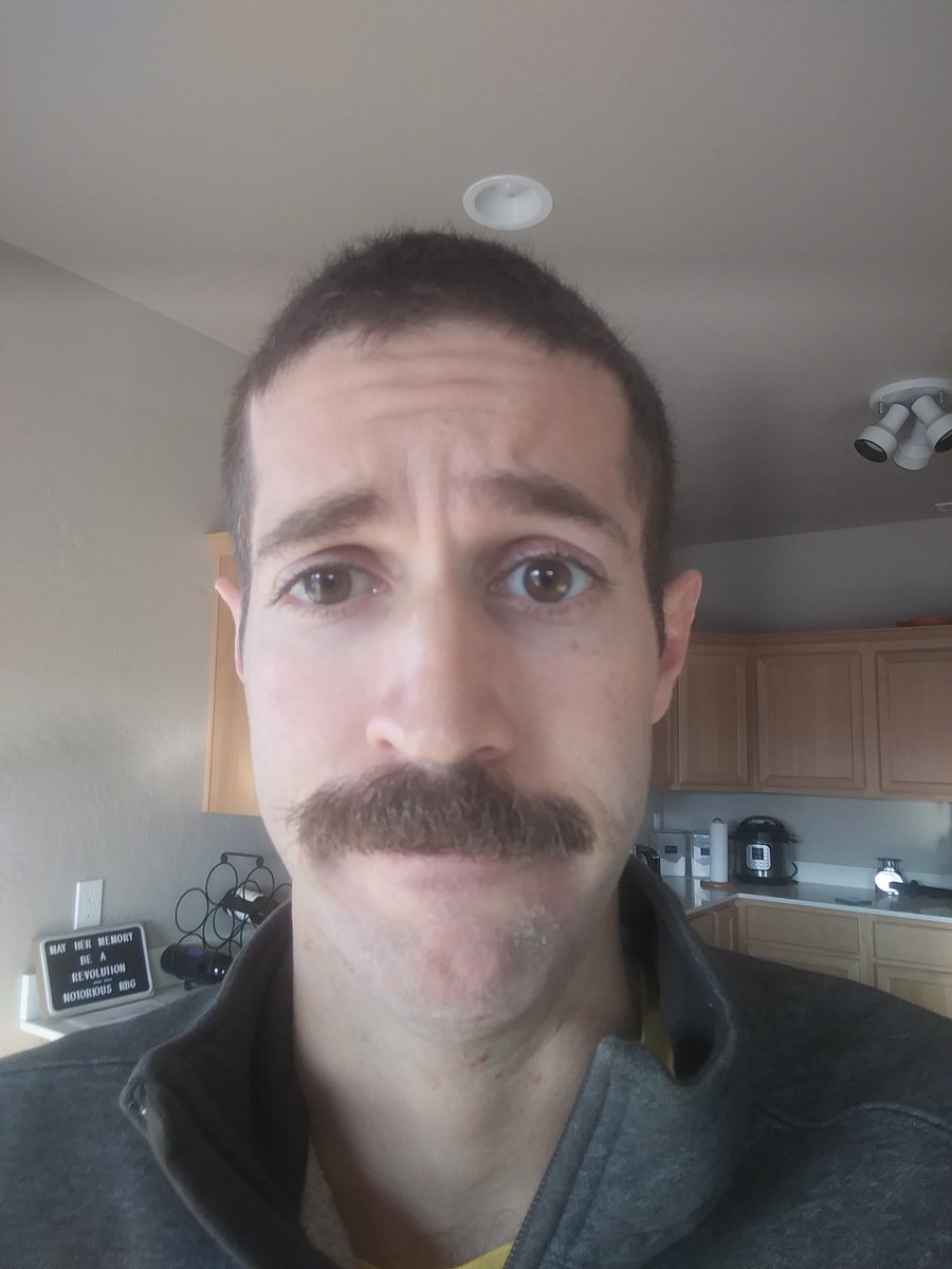 dave_keiter's tweet image. Even though I can't see my family for Thanksgiving due to the pandemic, I decided to shave down to a terrible mustache so they could still question my life choices.