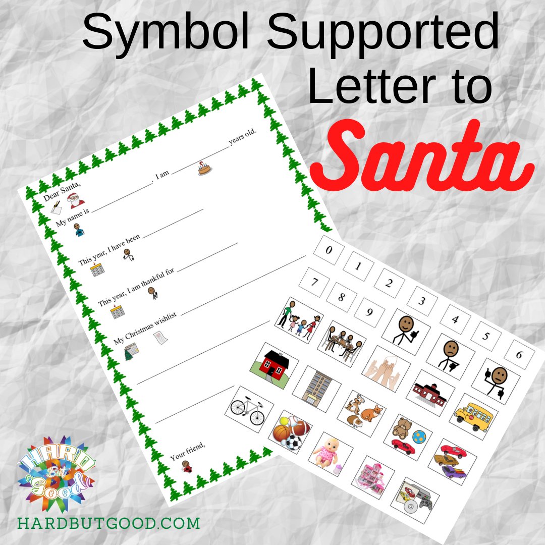 MariaSnitily's tweet photo. This little gem hit me this morning and I created a Symbol Supported Letter to Santa.  Visit https://t.co/SciUShFqZv to sign up for this FREE downloadable pdf.  Or you can email me at maria@hardbutgood.com.  Please share with anyone who might benefit from this resource. https://t.co/zlzA0LqeYr