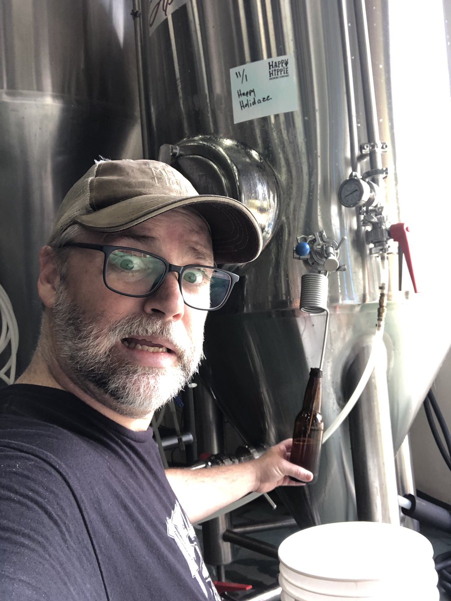 Cleaning kegs, dumping trub, and bottling beer. I love my job! #brewerlife