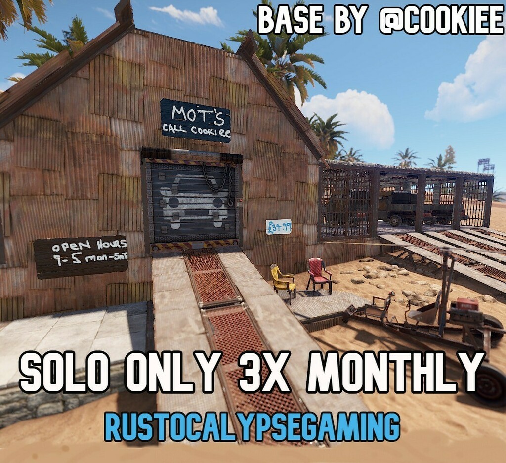 rustocalypse's tweet photo. A garage made by Cookiee. #rustocalypse #rust #facepunch #rustgameplay #rust #rustgame #rustgamers  #rustserver #bestrustserver #facepunch #playrust #facepunchstudios #rustlive #rustgood #rustmeme #rustmemes #rustlife #rustislife #rustislove #twitchrust … https://t.co/lNENsBhfRL https://t.co/Eu0LyipKAL