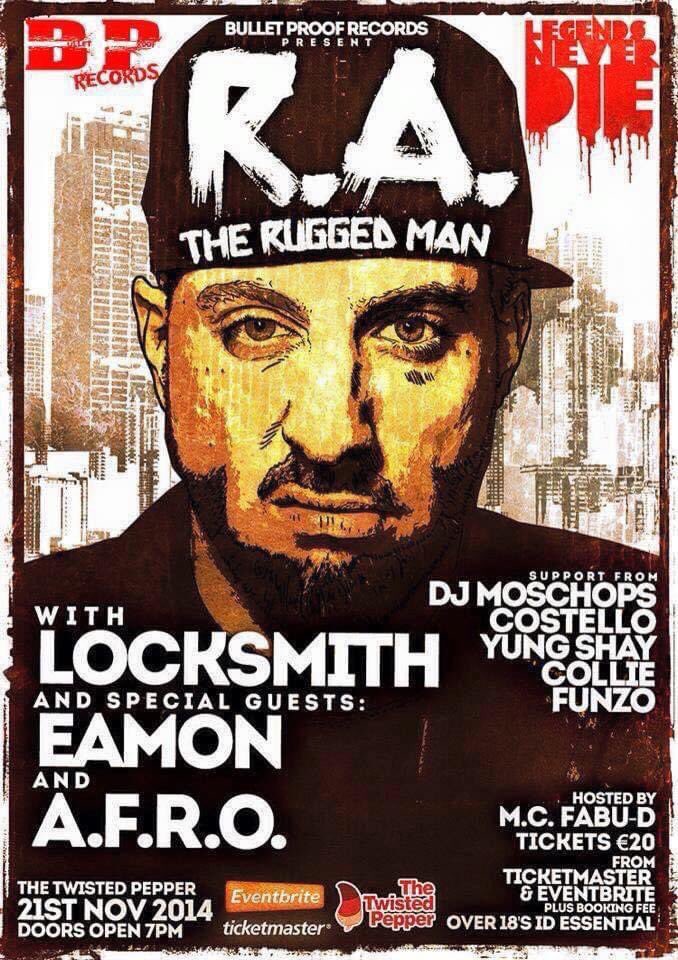 BulletRcrds's tweet photo. So this happened 6 years ago My first Gig As a Promoter &amp; @RAtheRuggedMan First Irish Show,Thanks to everyone that was involved to make this show happen &amp; Shows after this one. Hopefully one day I get back to Being Promoter &amp; the Label @BulletRcrds 

#RATheRuggedMan #IrishHiphop https://t.co/JsV4d1GUUt