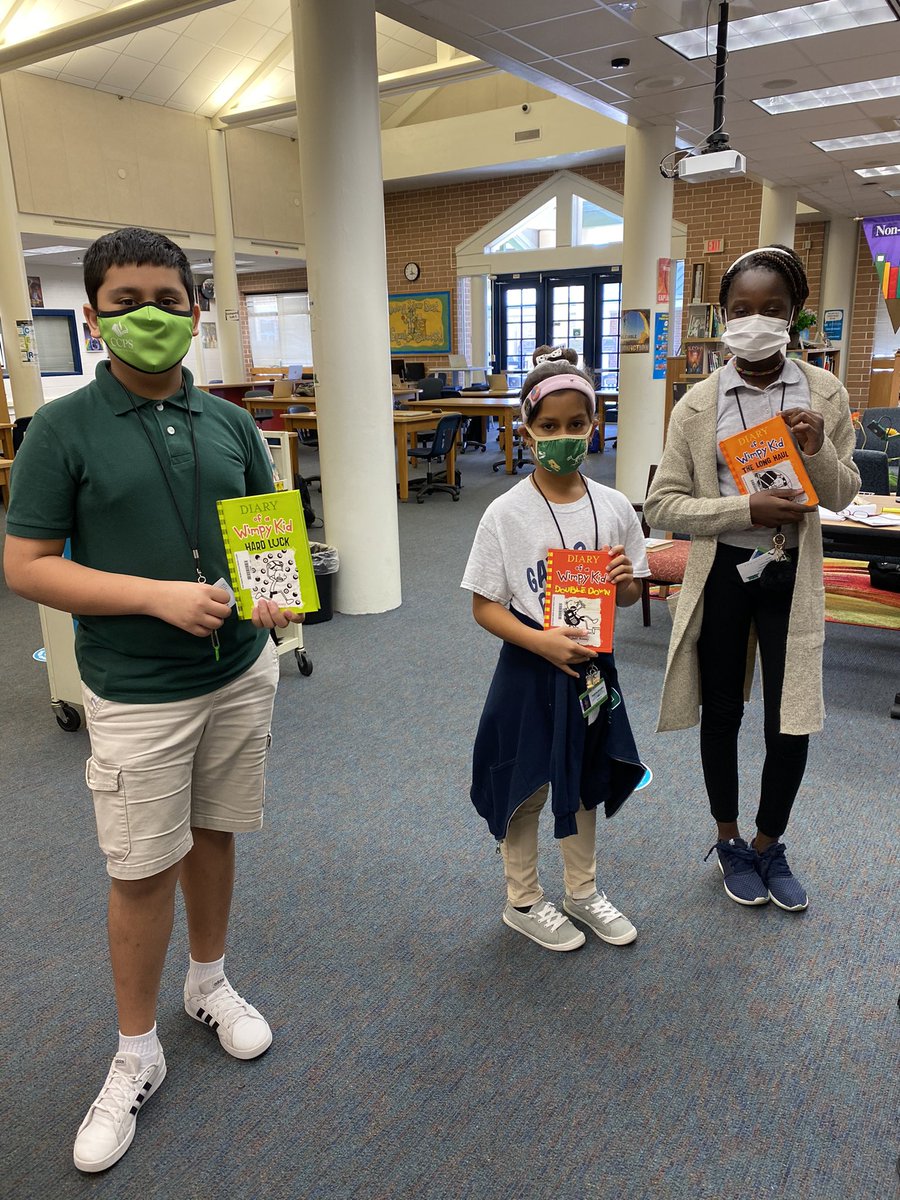 emedia21's tweet photo. Ask and you shall receive! Book donation. We could process these fast enough! Students will ALWAYS love Wimpy Kid no matter what age.. @wimpykid @ENMGators https://t.co/xf3T086rYE