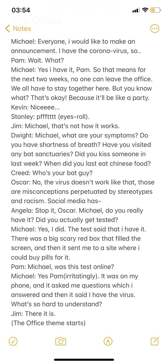 ImkDesai's tweet photo. @johnkrasinski @SteveCarell @jennafischer @rainnwilson @bjnovak @PaulLieberstein @creedbratton @mindykaling @AngelaKinsey @OscarNunezLA How about a new episode of @theofficetv based on COVID-19 pandemic? https://t.co/mKW9Py7v3S