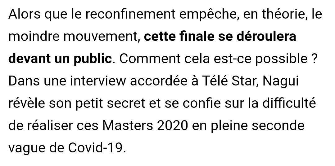 MickaelPERENNEZ's tweet photo. @HuntDog3 @Nagui #tournoidesMaestros
avec @Nagui ne recule devant rien
en pleine 2ème vague du #COVID__19 #COVID19france il enregistre son émission sans respect des #consignessanitaires
#master2020 👏👏👏
@Nagui a tous les droits https://t.co/CCbgzccbgn