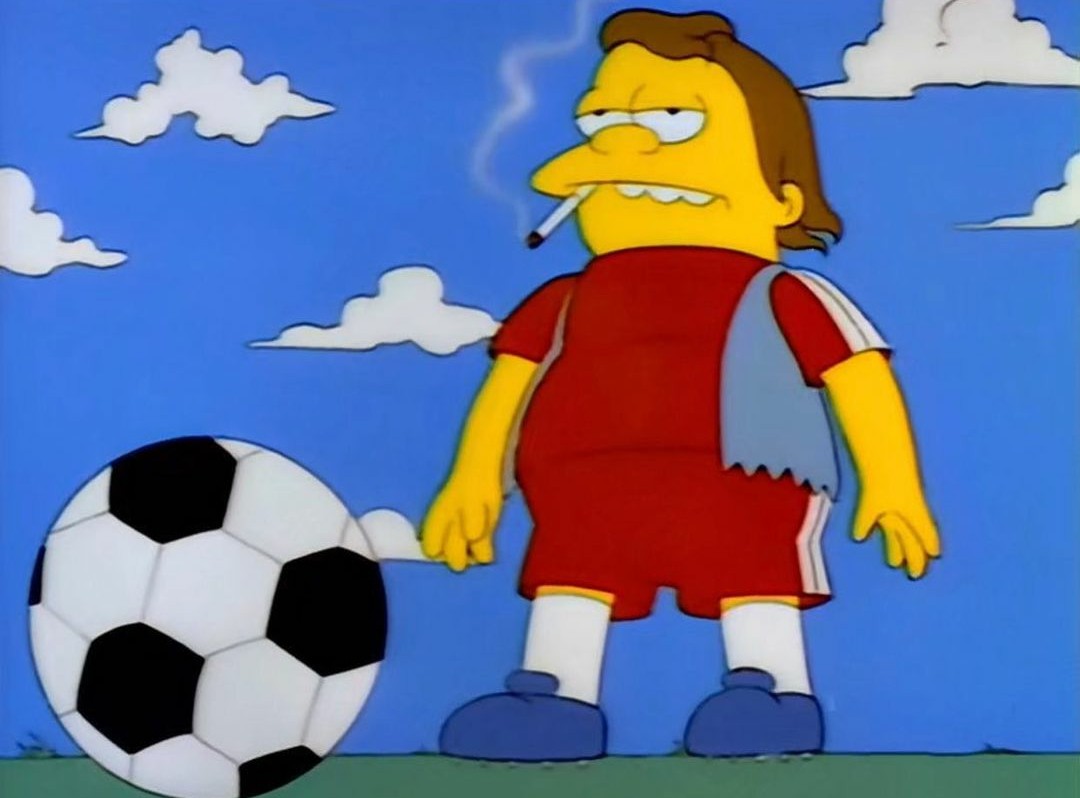 Los pibes calentando antes del partido: