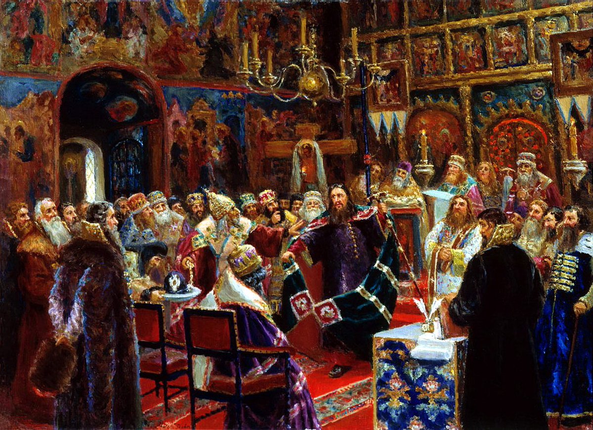 La plupart des chrétiens orthodoxes sont conscients de l'interdiction par l'Église de toute représentation de Dieu le Père. Le Synode de Moscou de 1667 a interdit canoniquement la représentation de Dieu le Père, bien que cette décision canonique n'ait pas toujours été respectée.