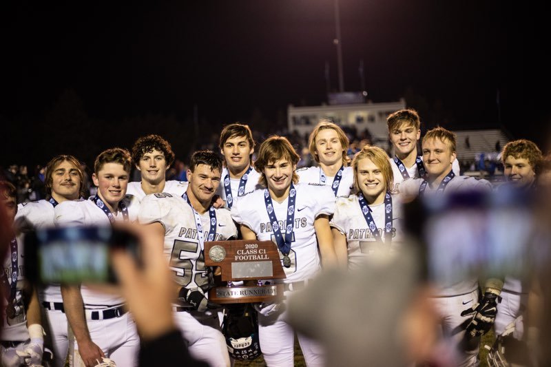 ACPatriotsFB's tweet photo. 10-3 Adams Central Patriots 
2020 Class C-1 State Runner-Up https://t.co/eVFJHqWEiT