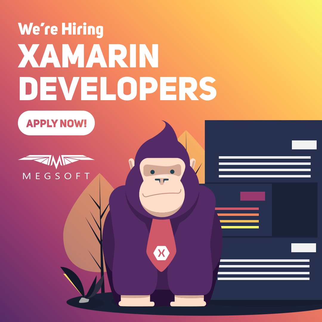 monkeyfest_usa's tweet photo. 📣 Attention Xamarin Developers!

Megsoft is currently looking for remote #Xamarin Developers to join its fantastic crew.

For more information, or to apply for this amazing opportunity, please head to their website: https://t.co/DyfioWS0VY https://t.co/9Z01wJ2AbJ