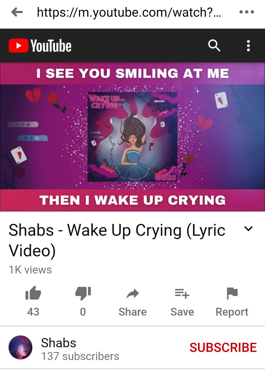 joeholmeswriter's tweet photo. Omg the Wake Up Crying lyric video has surpassed 1K views!!! Feeling like a proud dad rn!! Go team https://t.co/s2L42ZQkqf @shabanehrazvand https://t.co/Xwwm5DXaEd