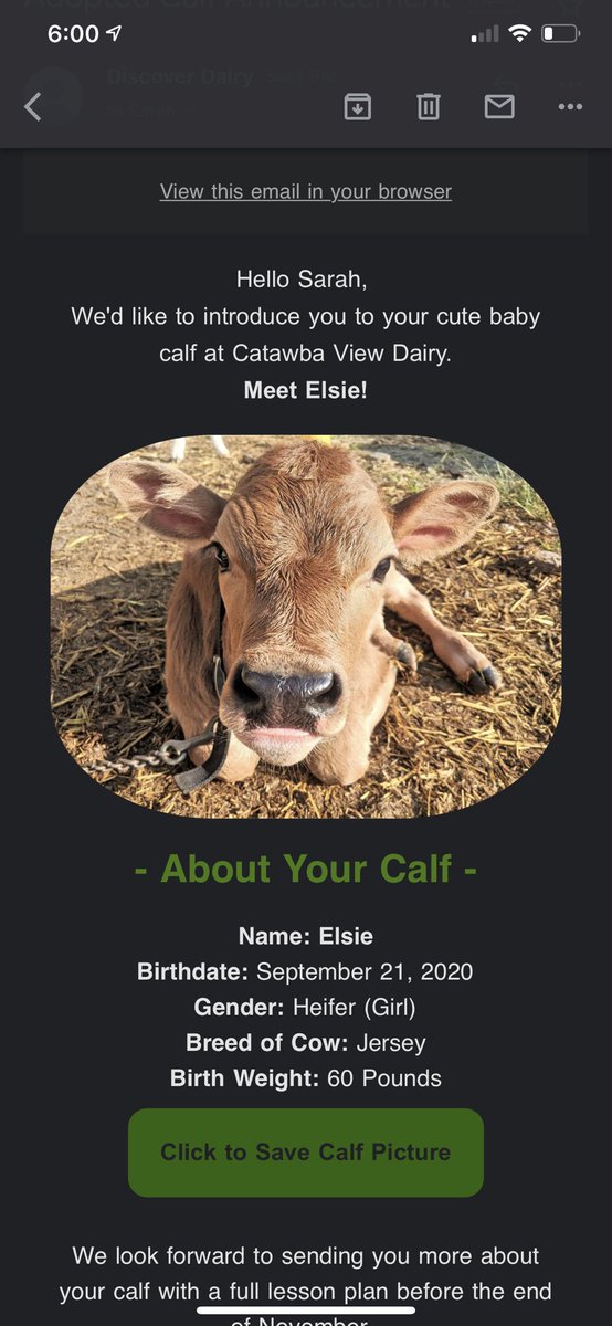 My kiddos get to meet our new baby calf Monday morning!!! I can’t wait to introduce them to her and begin the adopt a calf process with them ❤️❤️