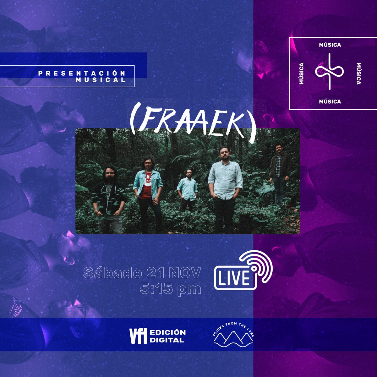 VFL502's tweet photo. Ya estámos en vivo con Fraaek 
#vfl #vfl502 #vfldigital #comunidadVFL #musicagt #guatemusica #arteycultura #lakeatitlan #lagodeatitlan https://t.co/dAN2saLNDD