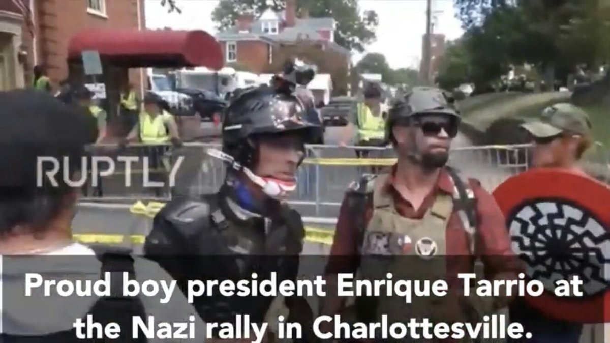 DownEverything's tweet photo. @thewtfrs and @mkelly007 have both been coordinating in some fashion with ATX #ProudBoy Christopher Ritchie who was a participant in the violence of Charlottesville. #DomesticTerrorists https://t.co/Y8j0qwsKbH