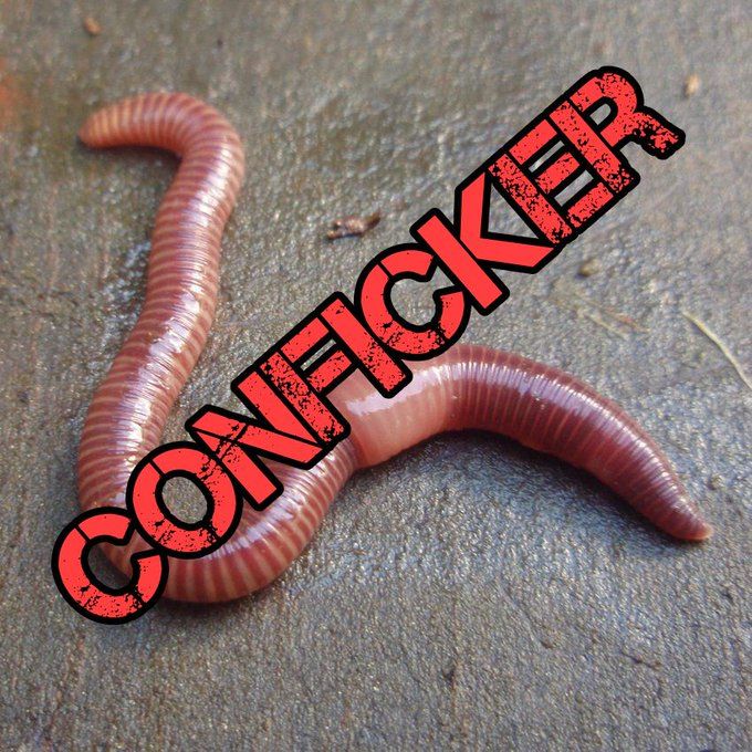 todayininfosec's tweet photo. 2008: The Conficker worm was first discovered. It spread quickly by exploiting a vuln that was addressed via the patch described in Microsoft's out-of-band bulletin MS08-067 four weeks prior. It infected millions of computers, at the time more than any worm since 2003. https://t.co/gbF6NX1uVg