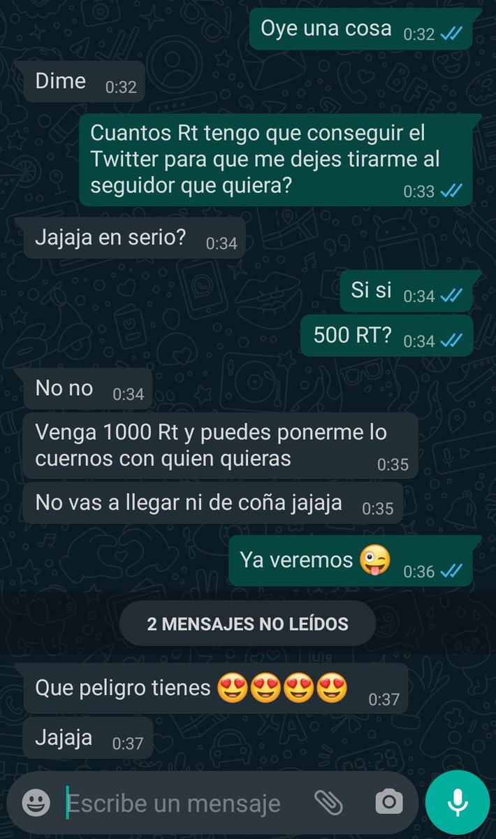 Me ayudáis a darle una lección a mí chico? Si llegamos a 1000Rt tengo permiso para follarme a uno de vosotros 😜😜😜