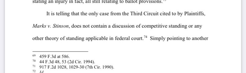 Here’s the Judge’s discussion of the case the dude sitting next to Rudy came up with at the last minute, claiming it addressed “competitive standing.” Behold, it doesn’t!