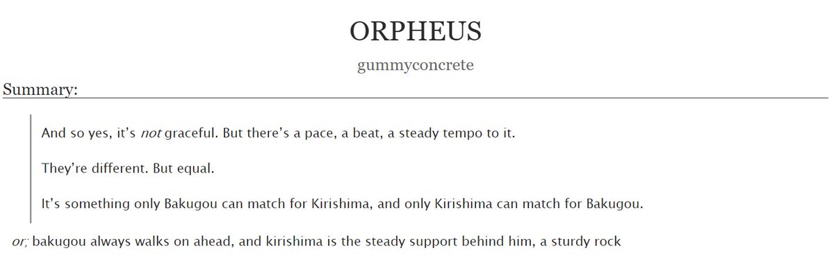 ORPHEUS by  @gummyconcrete- rated M, 9k, complete- fantasy!krbk. the pining bk in this so fuckgfdnnsd DELICIOUS??? god, and the way krbk orbit each other, so close and yet so far type of the tension aaaa https://archiveofourown.org/works/27524281 