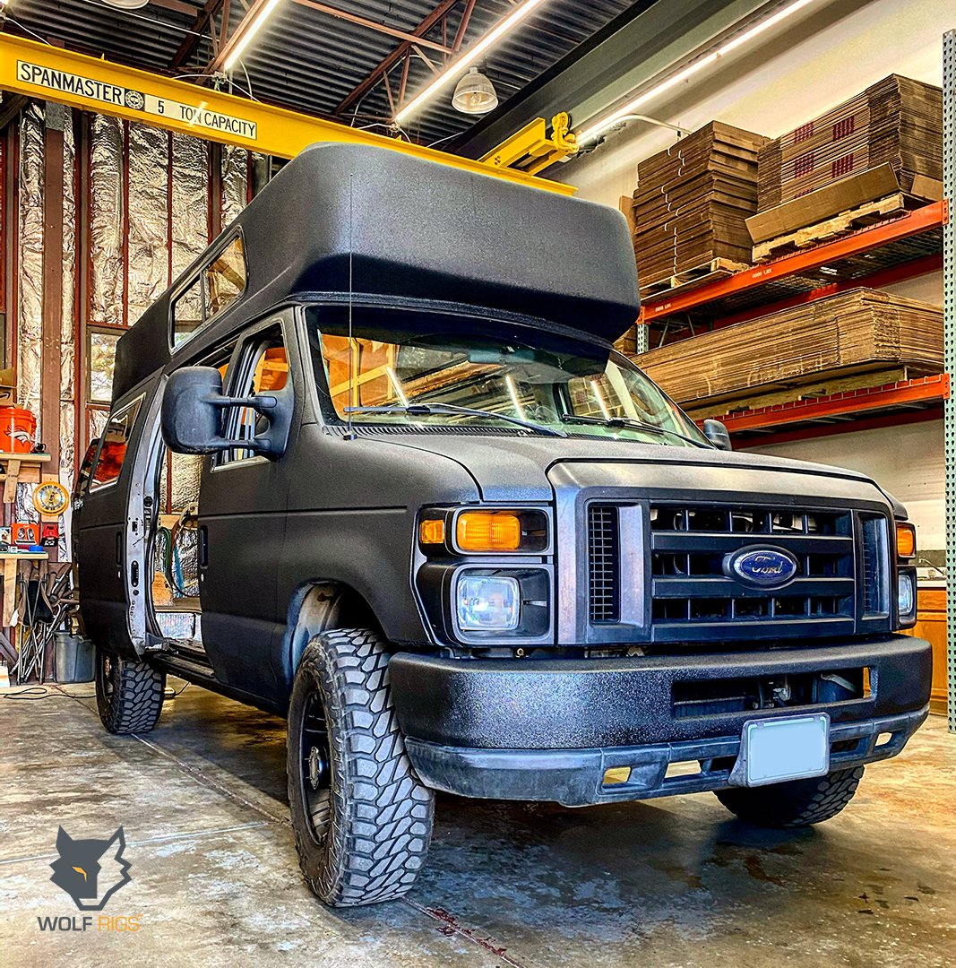 What would you do with a 2nd chance? This #Ford E350 weekend warrior #4x4AdventureVan conversion is in the shop now. The client's last builder wasn't able to complete the work. Starting with a few supplied materials and a new lease on life. #VanLife
WolfRigs.com